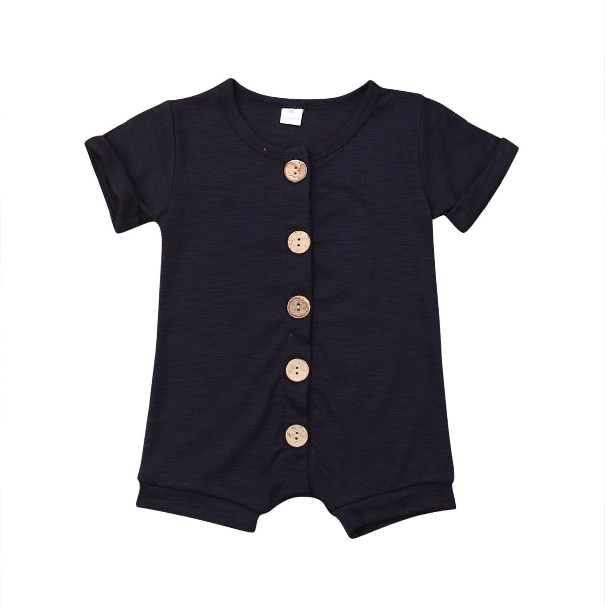 Summer Newborn Baby Boys Girls Short Sleeve Romper Solid Jumpsuit For Girls In elegant Colors