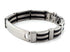 Men Stainless Steel Link Chain Bracelets & Bangles Men's Cuff  Wristband Biker Motorcycle Black Silicone Bracelet