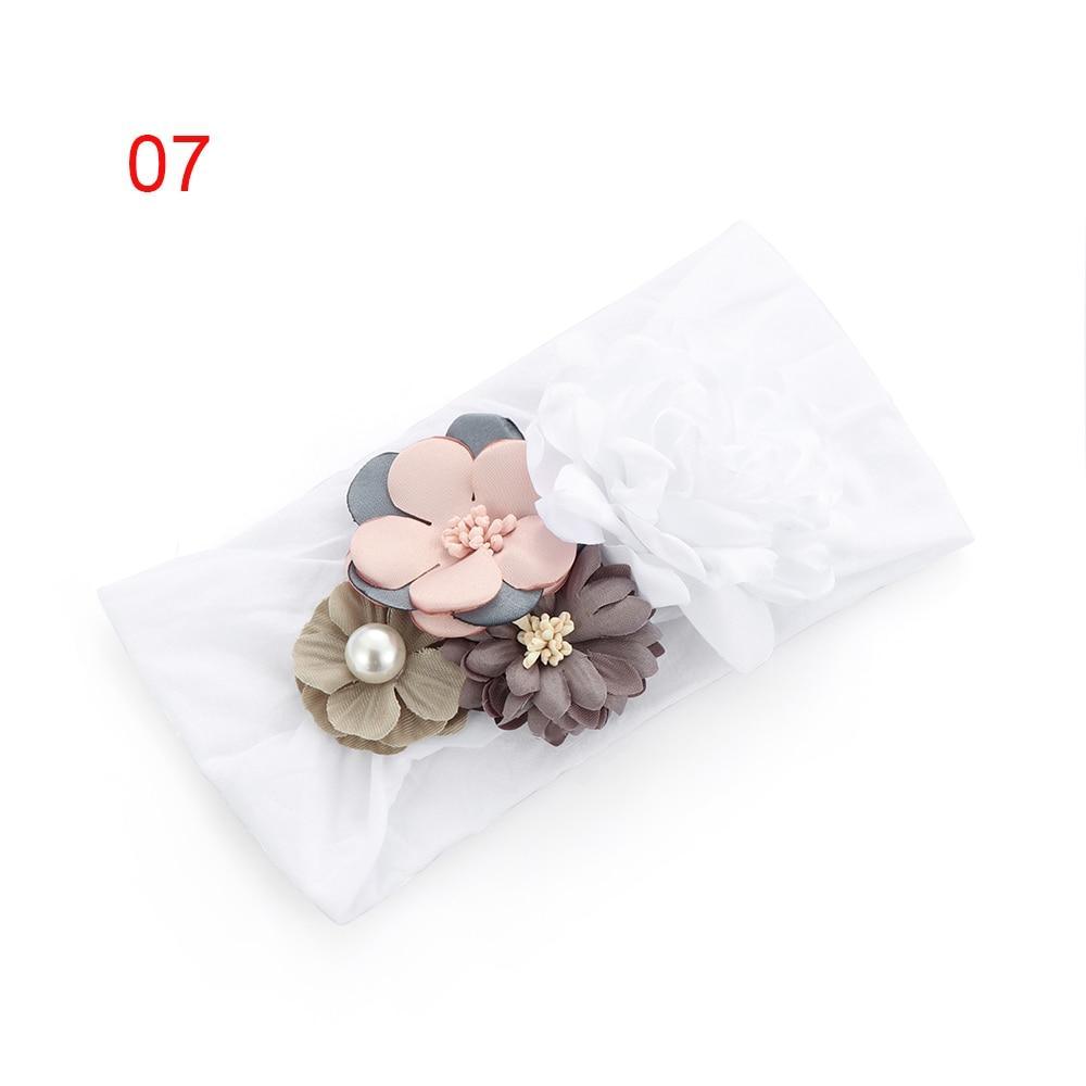 Baby Bow Hairband Elastic Headband Cute 3D Flower Stretch Turban Flower Head Wrap Princess Hair Accessories Bow For Baby