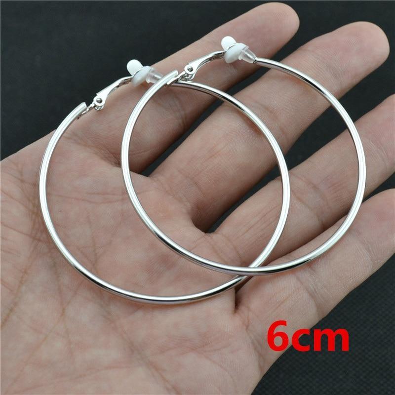 New Clip On Earrings For Women Luxury Non Pierced With Cushion Pad Elegant Fashion Jewelry Classic Trend