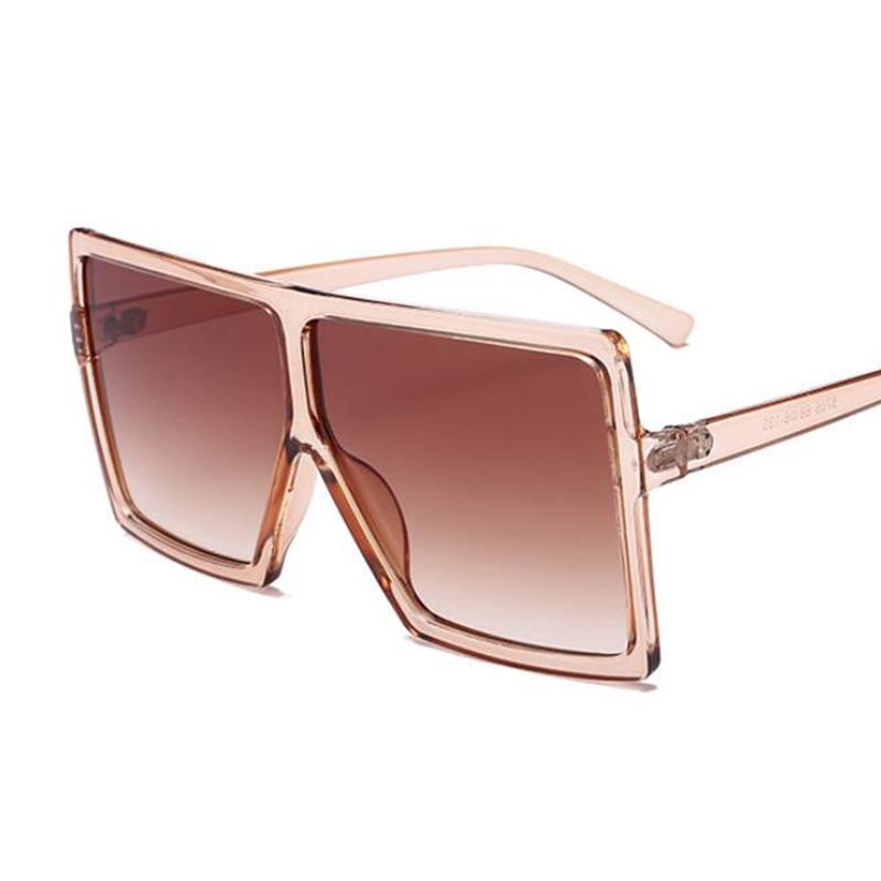 Oversized Luxury Trend New  Woman Sunglasses With Black Fashion Square Glasses And Big Frame Sunglasses In  Modern Glasses Famous Style