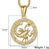 Luxury Gold Men and  Women Zodiac Medalon Necklace Symbol Cool Jewelry Gift