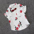 Floral Boy Gentleman Outfits Suit Short Sleeve Toddler Bow Tie Shirt Tops +Red Shorts Summer Set For Boy Kids Form 1-5 Years