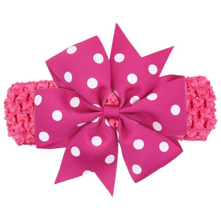 Modern Luxury Children Dot Bow Wide Hair Head Band Headband Headwear For Girls Baby