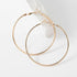 Big Circle Gold and Silver Luxury Woman 40mm 60mm 70mm 80mm Exaggerate Big Smooth Circle Hoop Earrings In Elegant Style