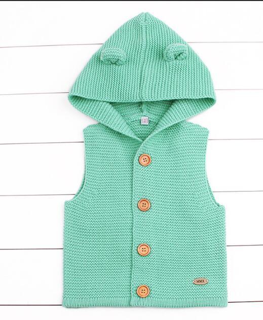 Winter Fashionable Sweaters For Baby Cardigans Autumn Hooded Newborn Knitted Jackets Cartoon Bear Children Long Sleeve Clothing