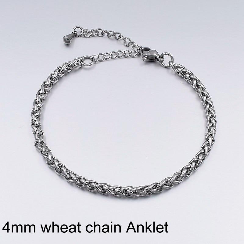 High Quality Stainless Steel Anklets For Women Foot chain Jewelry Ankle Bracelets For Men or Women