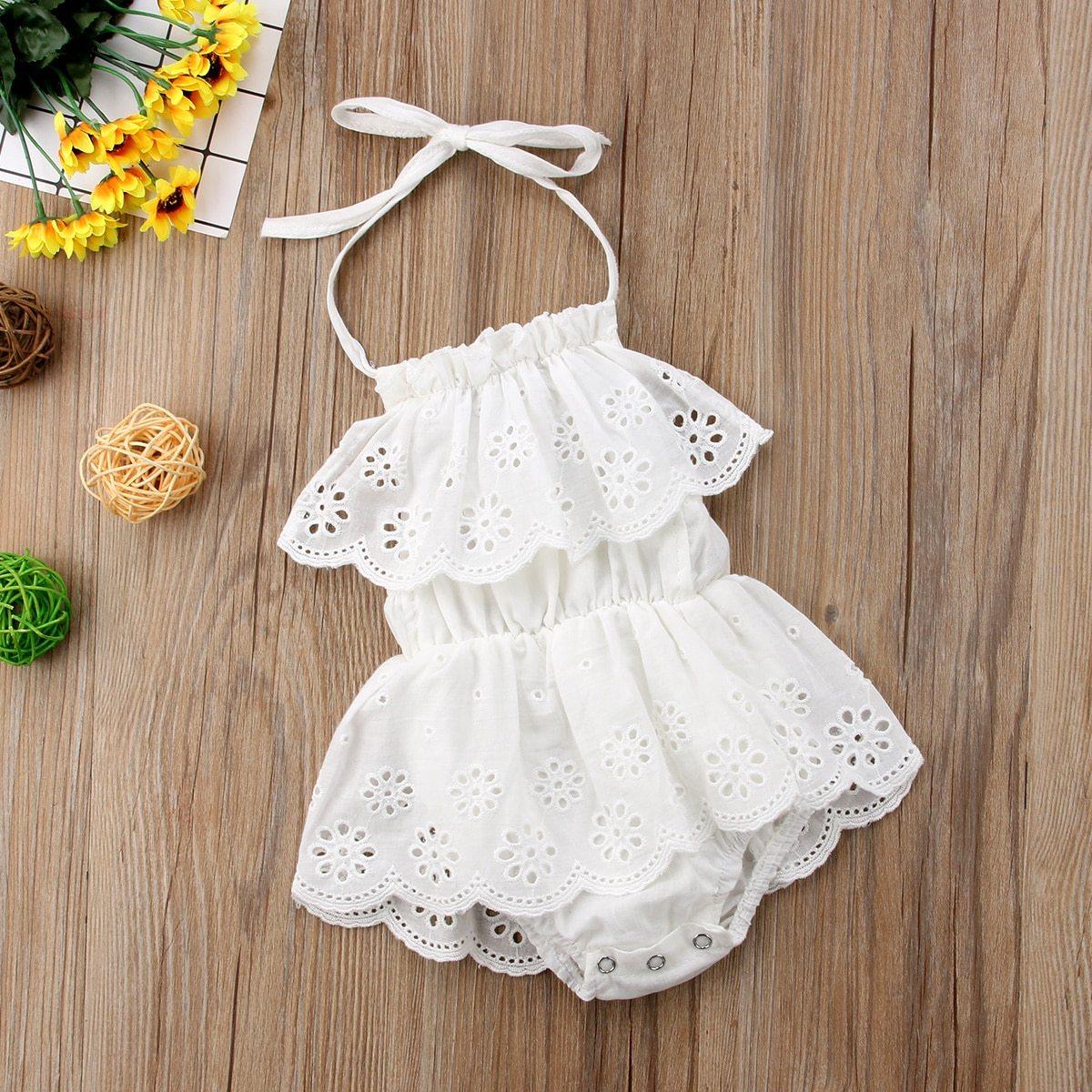 Newborn Kids Baby Girl Infant Lace Romper Dress Jumpsuit Playsuit Clothes Outfits For Girls