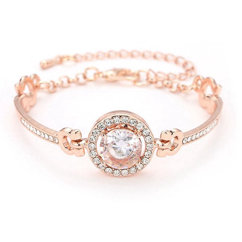 Luxury Diamond Shiny Fashion Luxury Jewelry  Zircon Multi-Layer Bangle Bracelet High Quality Rhinestone Charm Bracelet for Women and Girls