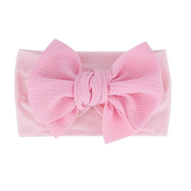 Baby Accessories Infant Baby Girl Cute Bow Headband Newborn Solid Headwear Headdress Nylon Elastic Hair Band Bow For Girls