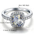 Rings For Women Bridal Wedding Trendy Jewelry Engagement Ring White Gold Color Anillos