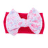 Handmade Bow Flowers Baby Headbands Printed Bowknot Elastic Baby Turban Newborn Hair Accessories For Baby Girls