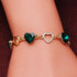 Elegant Luxury Diamond Romantic Heart Bracelets for Women Gold Color Crystal Charm Bracelets Bangles Fashion Jewelry Bracelet Style