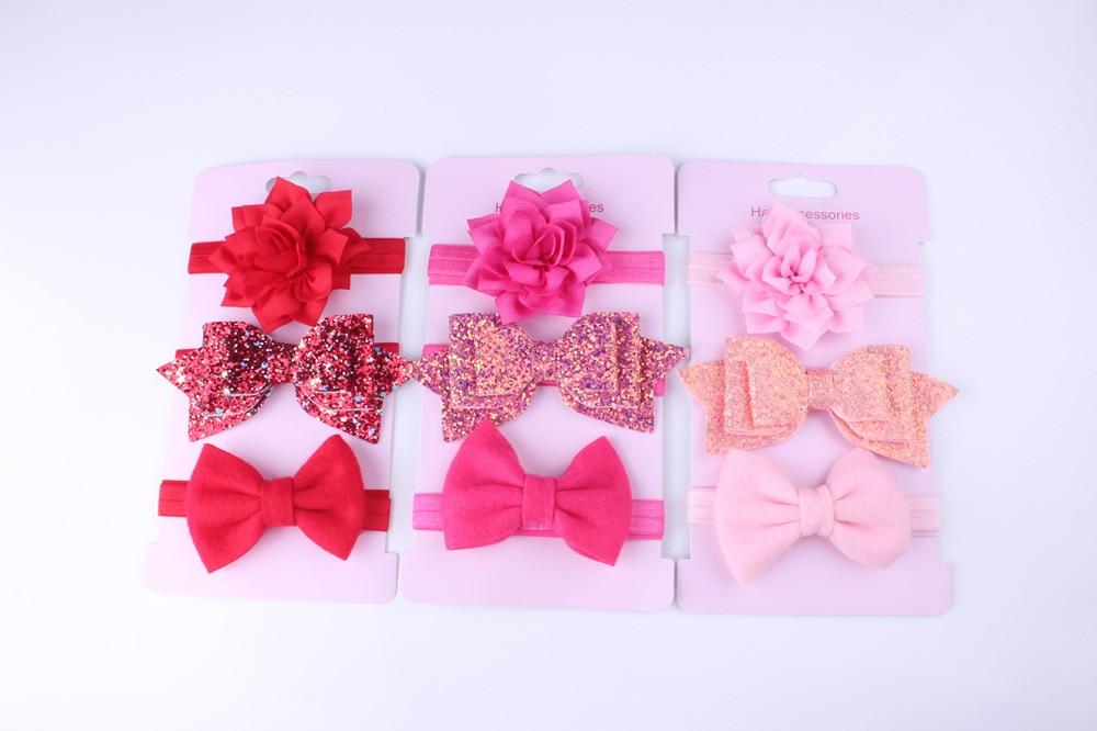 Baby Girls Headband Set Bow Knot Head Bandage Kids Toddlers Headwear Flower Hair Band Infant Clothing Accessories