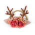 Luxury Christmas Antler Baby Girl Headbands Hair Accessories Xmas Deer Ear Flower Crown Hairband for Newborn Baby