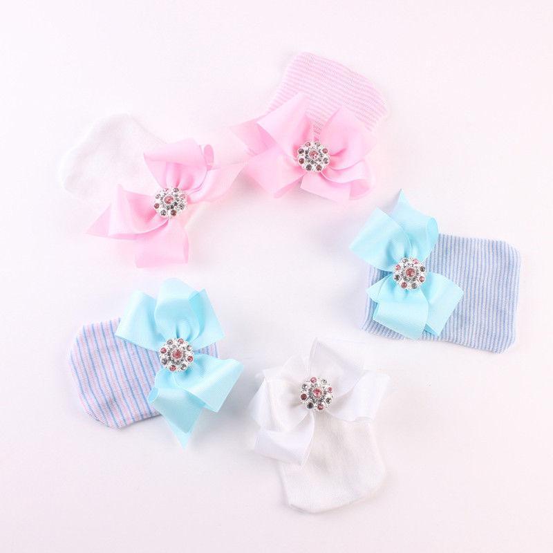 Cute Newest Newborn Baby Girl Comfy Bowknot Cap Elegant Beanie Design Fashionable Babies  Hat