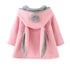 Luxury High Quality Baby Girls Coat Winter Spring Baby Girls Princess Coat Jacket Rabbit Ear Hoodie Casual Outerwear for Baby girl