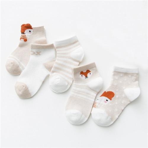 5 Pairs Infant Mesh Thin Cotton Socks For Newborn Baby Girls And Boy  Clothes Accessories