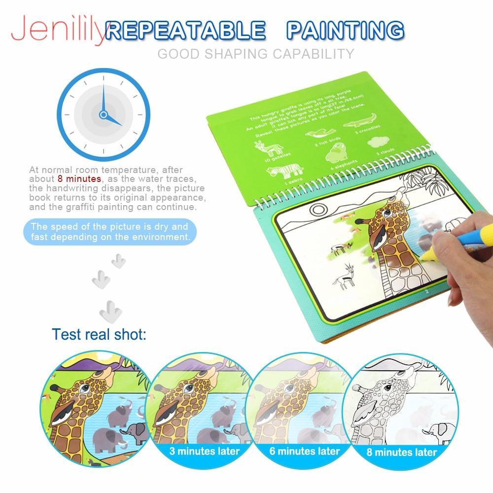 Reusable Magic Water Drawing Book With Pen Coloring Painting Book Drawing Board Juguetes Education Learning Toys for Children