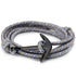 New Elegant Fashion Black Anchor Modern Bracelet For Men Trendy Charm Survival Rope Chain Amazing Leather