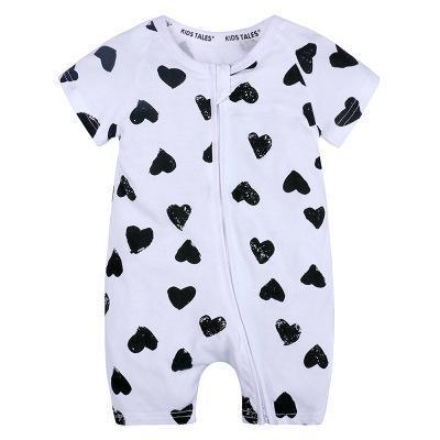 Modern Printed Newborn Baby Short Sleeved Cotton Jumpsuit Infant Cartoon Animal Costumes Clothing For Girls and Boys Kids