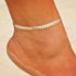 Bohemian Arrow Anklet Bracelet for Women Punk Metal Chain Sequin Anklets Female Jewelry