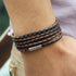 NEW Trendy Black Retro Wrap Long Leather Men Brecelets Bangles Fashion Sporty Chain Link Male Charm Bracelet