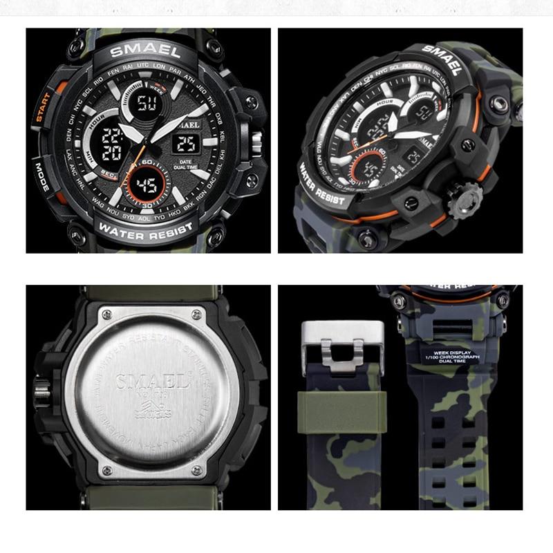 Modern Sport  Waterproof 50M Men Watches With LED Digital Display In Military Armi Relogio Masculino Style