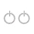 Trend Fashion 925 Sterling Silver Crystal Luxury Rhinestone Elegant Geometric Round Stud Modern Earrings For Women Beautiful Jewelry