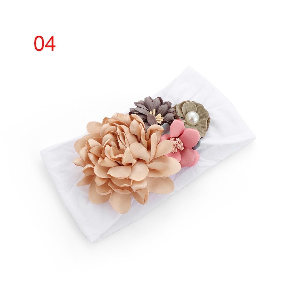 Baby Bow Hairband Elastic Headband Cute 3D Flower Stretch Turban Flower Head Wrap Princess Hair Accessories Bow For Baby