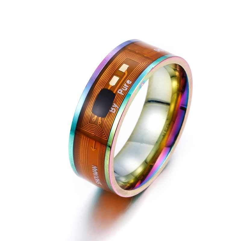 Fashion Men's Ring Magic Wear NFC Smart Ring Finger Digital Ring for Phones With Functional Couple Stainless Steel Ring