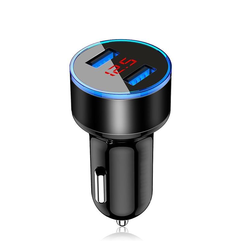 3.1A Dual USB Car Charger With LED Display Universal Mobile Phone Car-Charger Useful Gadgets For Drivers