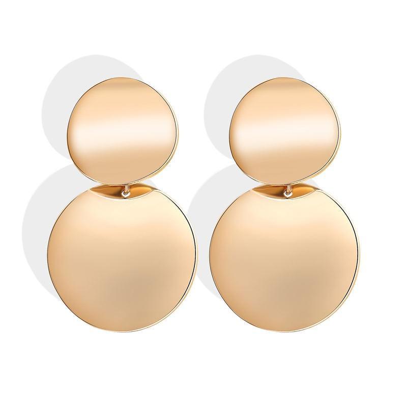 Luxury Modern Trend Fashion Statement Earrings 2020 Style Big Geometric Round Earrings For Women and Girls