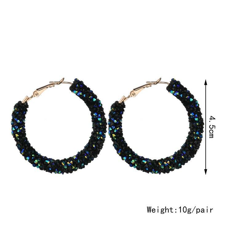 New Hot Colorful Luxury Hoop Earrings For Women In Elegant Popular Ear Jewelry Epic Round Circle Style