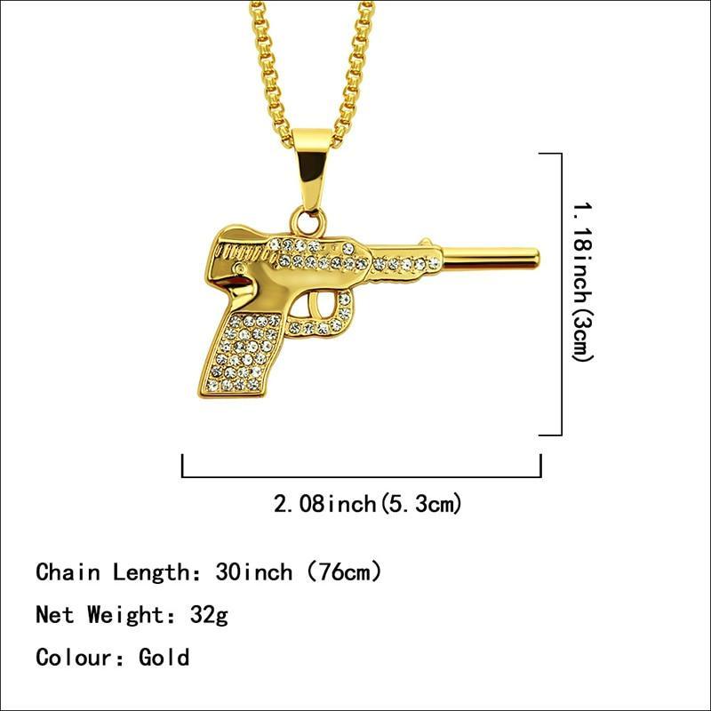 Modern Fashion Pendant Luxury Necklaces For Women And Men Cool Hip Hop Jewelry Steampunk Bling Rhinestone Elegant Gold Long Chain Necklace