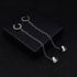 New Modern Korean Fashion Hip Hop Chain Earrings Luxury Titanium Steel Chain Threader Drop Cuff Double Chain Elegant Unisex Jewelry