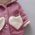 Baby Girls Winter Coats Newborn Baby Thick Velvet Outerwear For  Toddler Hoodies For Girls With Heart Print Design For Girls And Babies