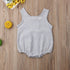 Newborn Baby Girl Boy Clothes Cotton Linen Sleeveless Button Bodysuit Outfits Set Jumpsuit Romper