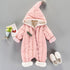 Newborn Infants Baby girls/boys Warm Hooded Jumpsuit Jacket Baby wear Clothing sets For Boys And Girls Winter Coat Jumpsuit in Several Sizes