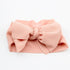 Modern Luxury Newborn Large Bow Cotton Rainbow Print Headwrap Baby Girl Fabric Messy Bow Turban Headband