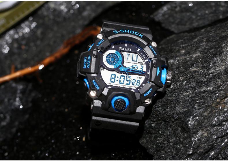 Sport Famous Watch for Men Military Army Watch With Led Digital Display Analog Shock and Alarm clock and Night Mode