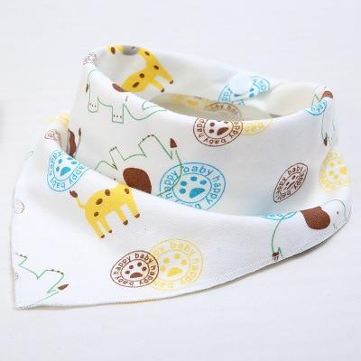 Cute Breathable Bibs Baby Feeding Cartoon Printing Super Absorbent Triangle Scarf Bib Cotton For Newborn Infant Girls And Boys