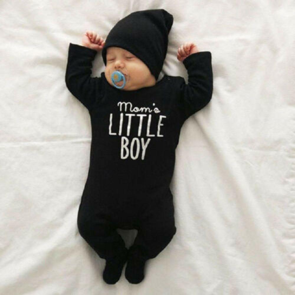 Infant Baby Boy Newborn Baby Clothing Set Little Boy Letter Romper Boys Girls Cotton Jumpsuit Outfit Clothes 0-24 Months