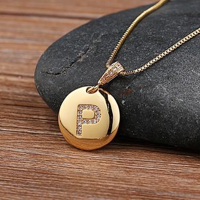 Women Girls Initial Gold Letter A - Z  Necklace Luxury Jewelry Perfect Gift Cool Style For Girls