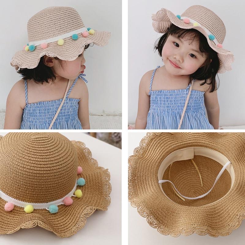 Luxury Baby Lady Girl Summer Straw Sun Handmade Beach Hat In elegant Modern Deign For Kids