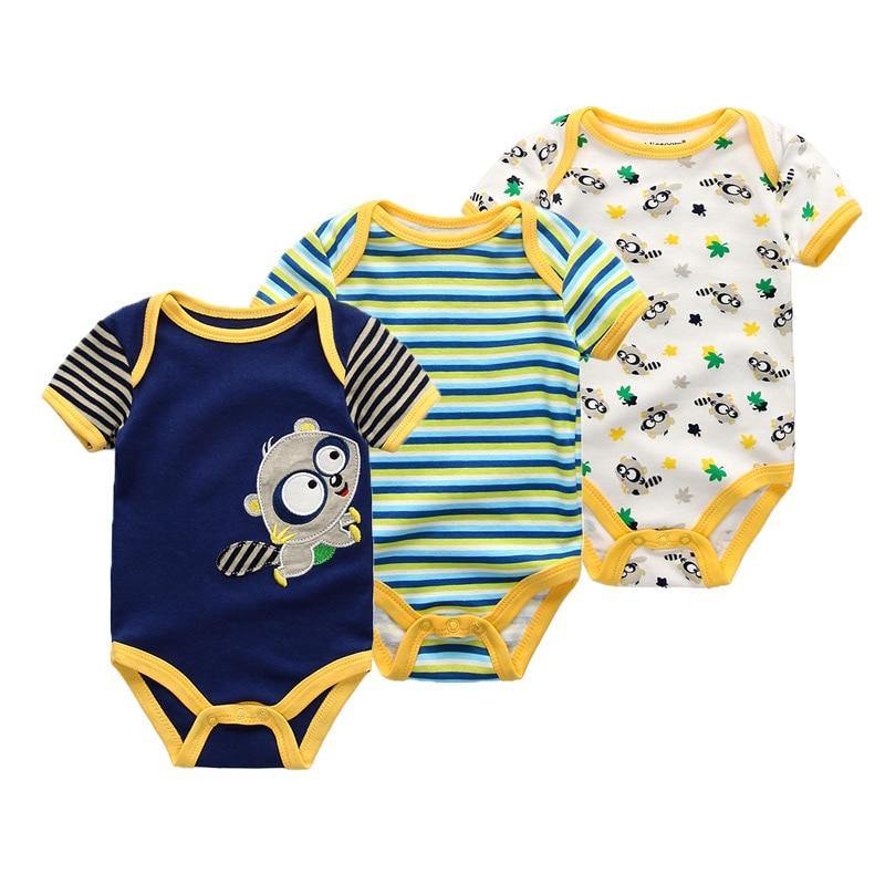 3PCS/Set Modern Fashion Baby Clothes Bodysuits Baby Clothes Unicorn Clothing Unisex 0-12M Baby Bodysuits Romper and Jumpsuit Set For Kids and Baby