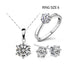 Jewelry Silver Color Fashion Jewelry Sets With Cubic Zircon Statement Necklace & Earrings Rings Wedding Jewelry for Women and Girls