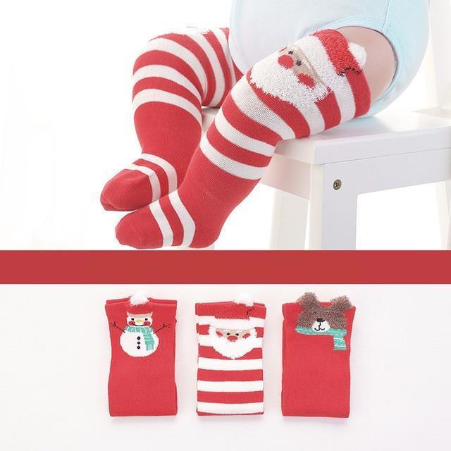 Unisex 3 Pairs Cotton Christmas Baby Socks For Children Boys And Girls Warm Soft Baby Sock