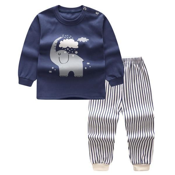 Modern Luxury Baby Boy Clothes Cotton Clothing Sets Cartoon Long-sleeved T-shirt Pants Infant Clothes 2pcs Ste For Boys and Girls Kids