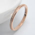 High Quality Fashion Simple Scrub Stainless Steel Women 's Rings 2 mm Width Rose Gold Color Finger  Gift For Girl In Modern Jewelry Design